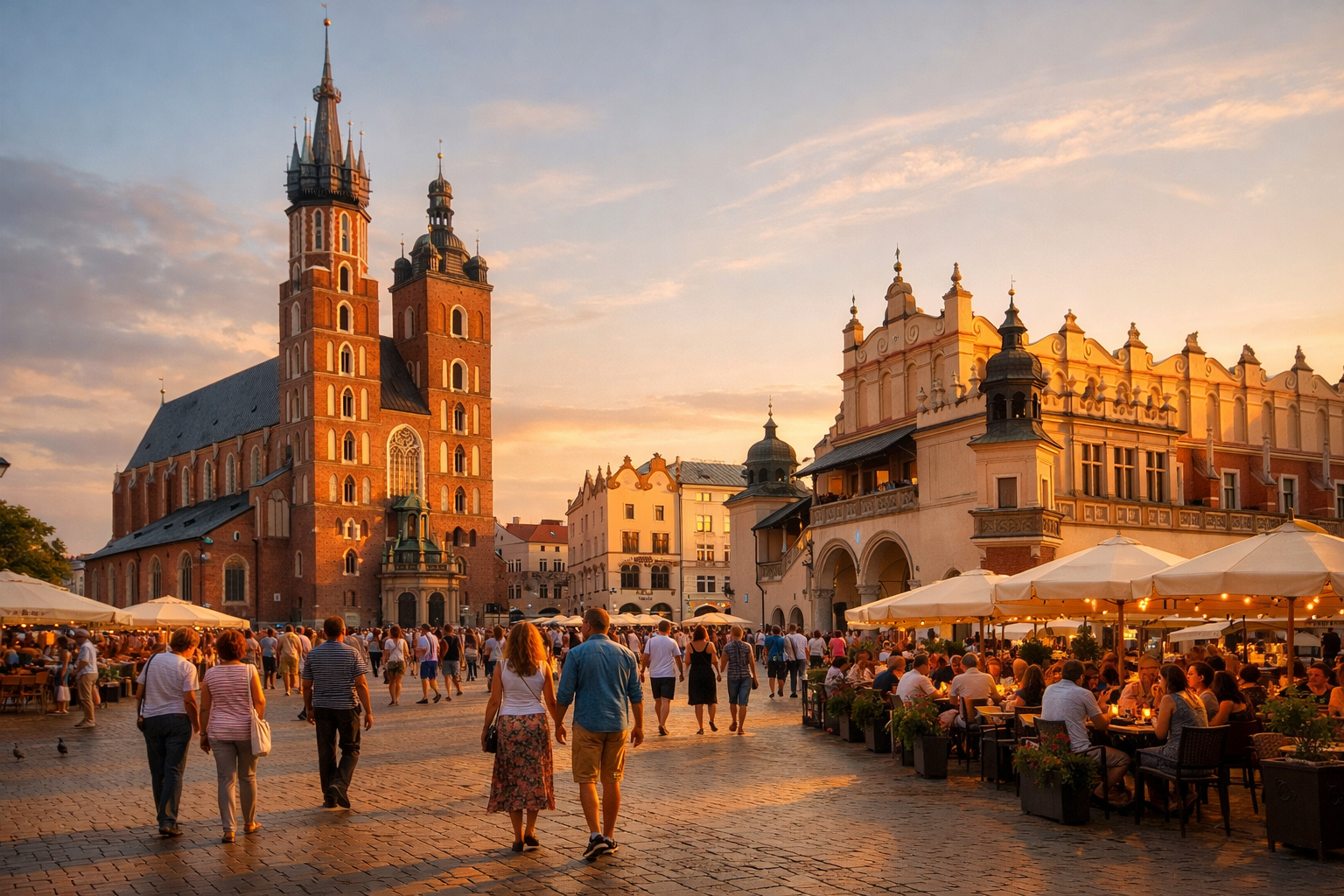 Kawa na stoliku w krakowskiej kawiarni